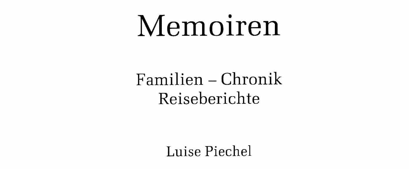 Memoiren-Luise-Piechel